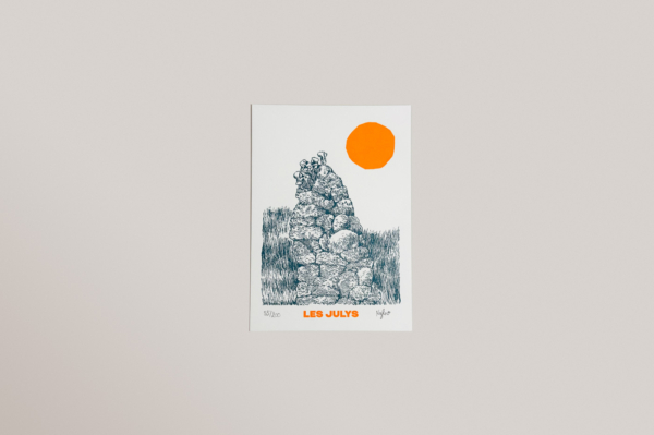 Carte letterpress Les Julys de Nylso